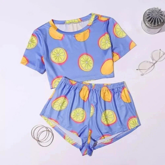 NEW! “Easy Peasy Lemon Squeezy” Cropped PJ Set 🍋 - Picture 6 of 10